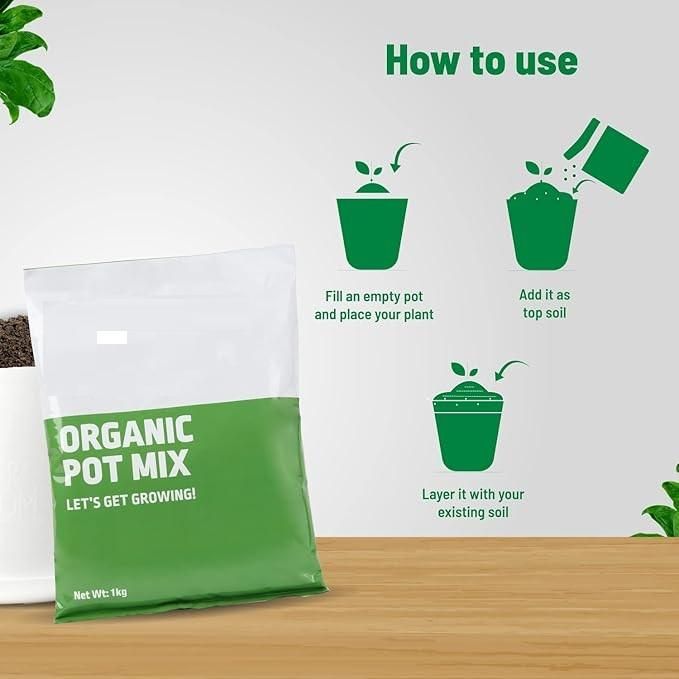 Organic Pot Mix (500gm) – Ready-to-Use Premium Soil for Faster Plant Growth | Indoor & Outdoor