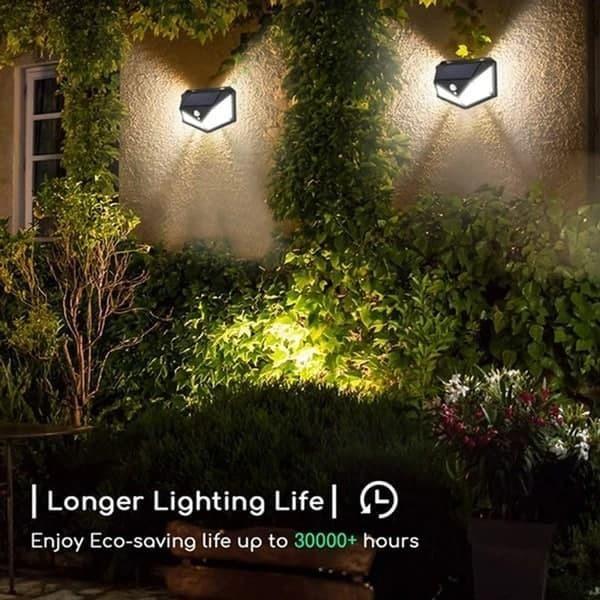 100 LED Solar Motion Sensor Light for Outdoor Security – Wireless Night Light (Pack of 1)
