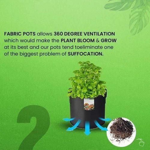Geofabric Grow Bags for Plants – 12×12 Inch Eco-Friendly Pots (Pack of 3)