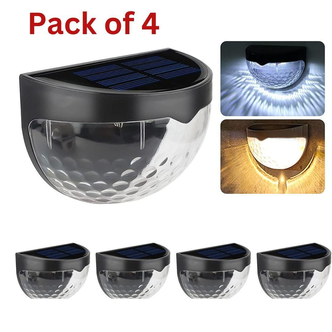 Solar Fence LED Lights for Garden & Wall – Pack of 4 Outdoor Lights