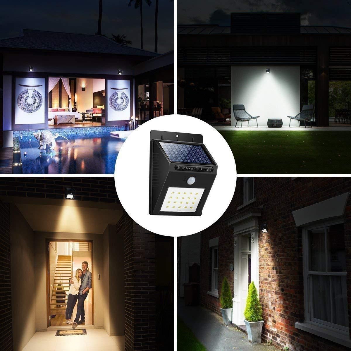 Solar Motion Sensor Security Light – 20 LED Outdoor Waterproof Wall Light