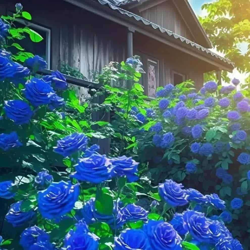 Blue Climbing Rose Seeds for Garden & Fence Decoration (Pack of 1)