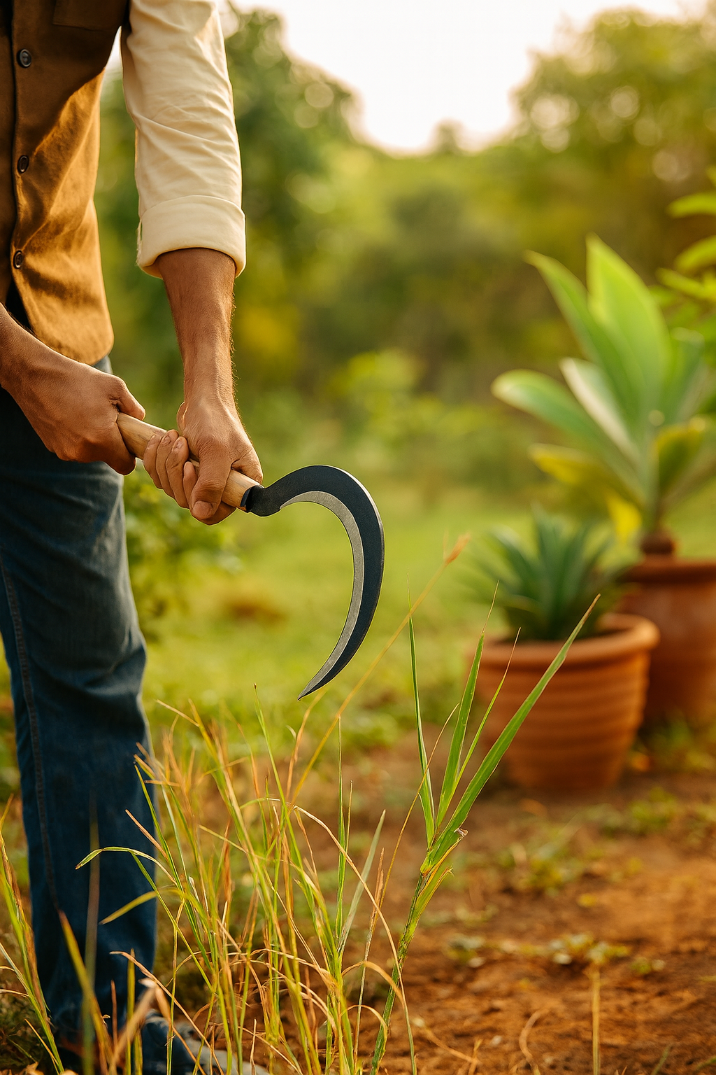 Grass Sickle Cutter Head for Gardening, Weeding & Farm Use